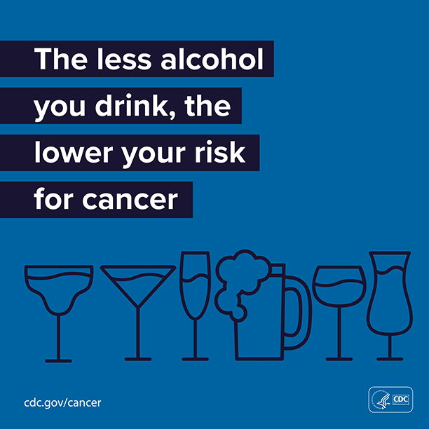 The less alcohol you drink, the lower your risk for cancer