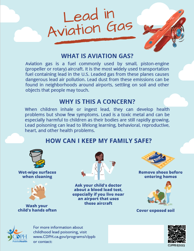 Screen shot of Lead in Aviation Gas flyer
