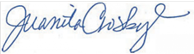 Juanita Crosby Signature