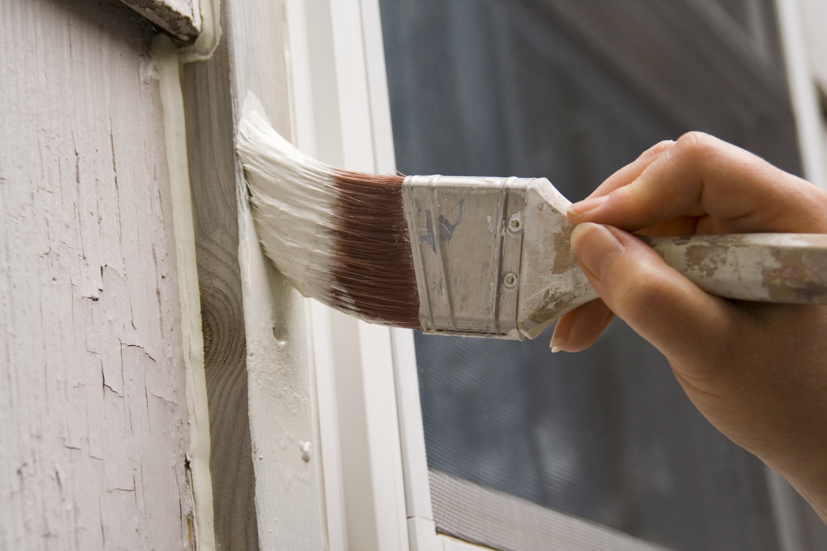 Painting a door frame