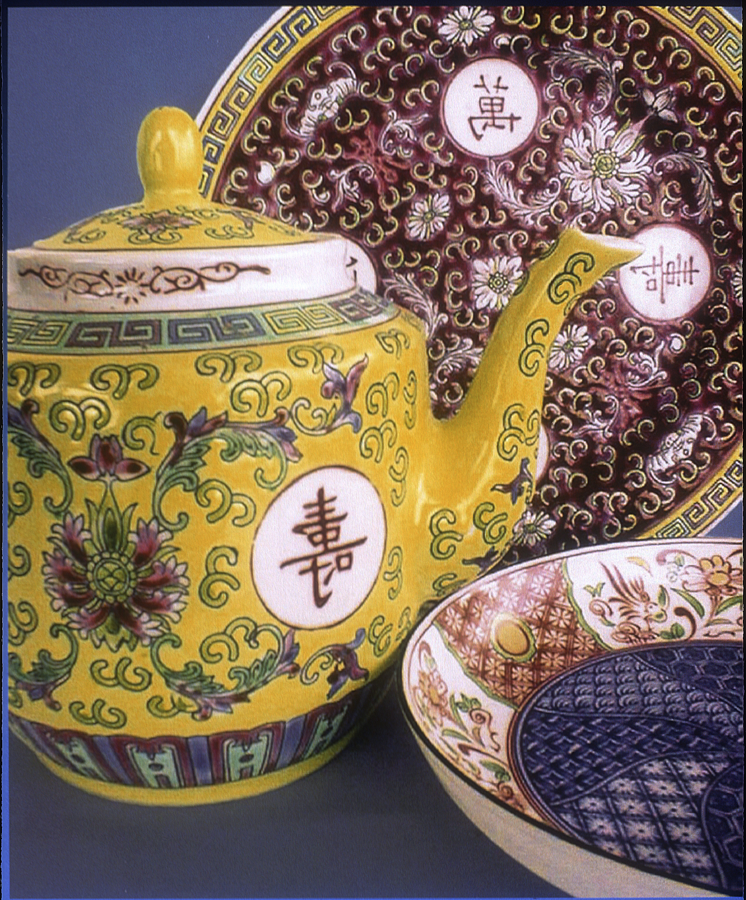 pottery with teapot