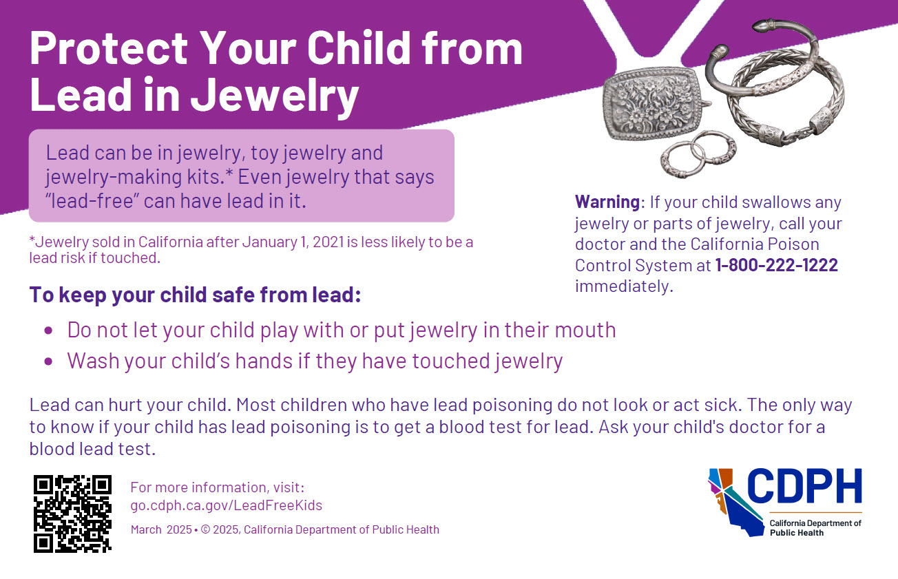 Screen shot of Protect Your Child from Lead in Jewelry card
