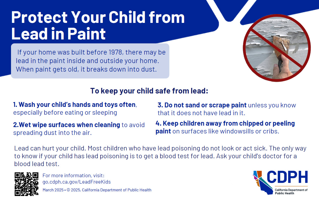 Screen shot of Protect Your Child from Lead in Paint card