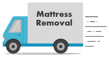 truck removing a mattress