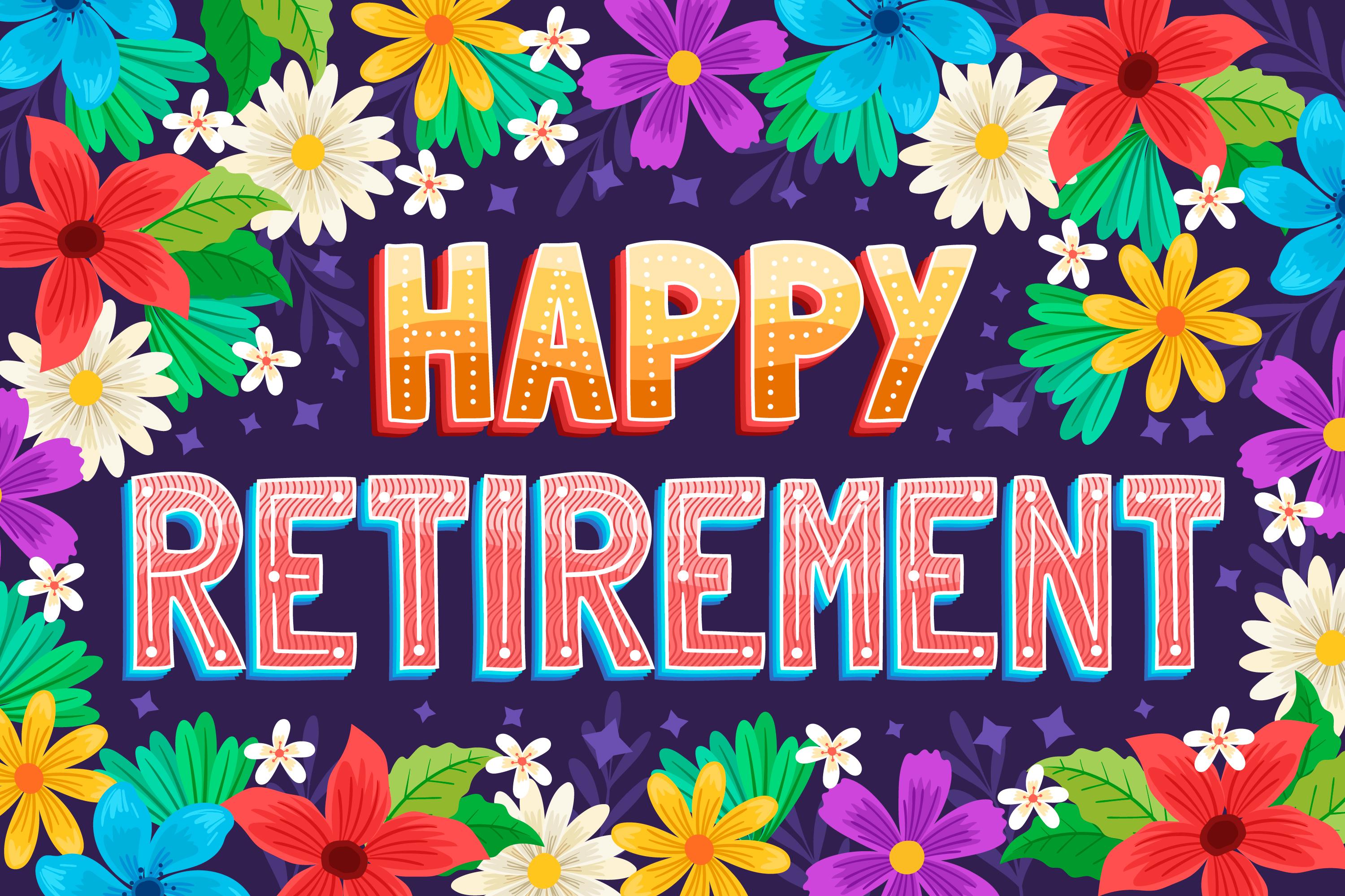 Text: Happy Retirement