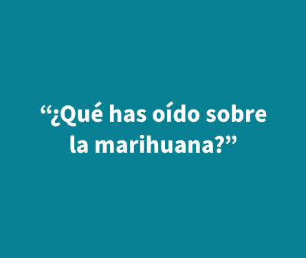 Que has oido sobre la marihuana?
