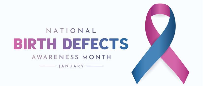 National Birth Defects Awareness Month in January Ribbon