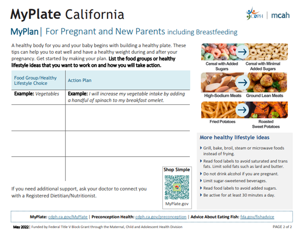 California MyPlate example, page 2