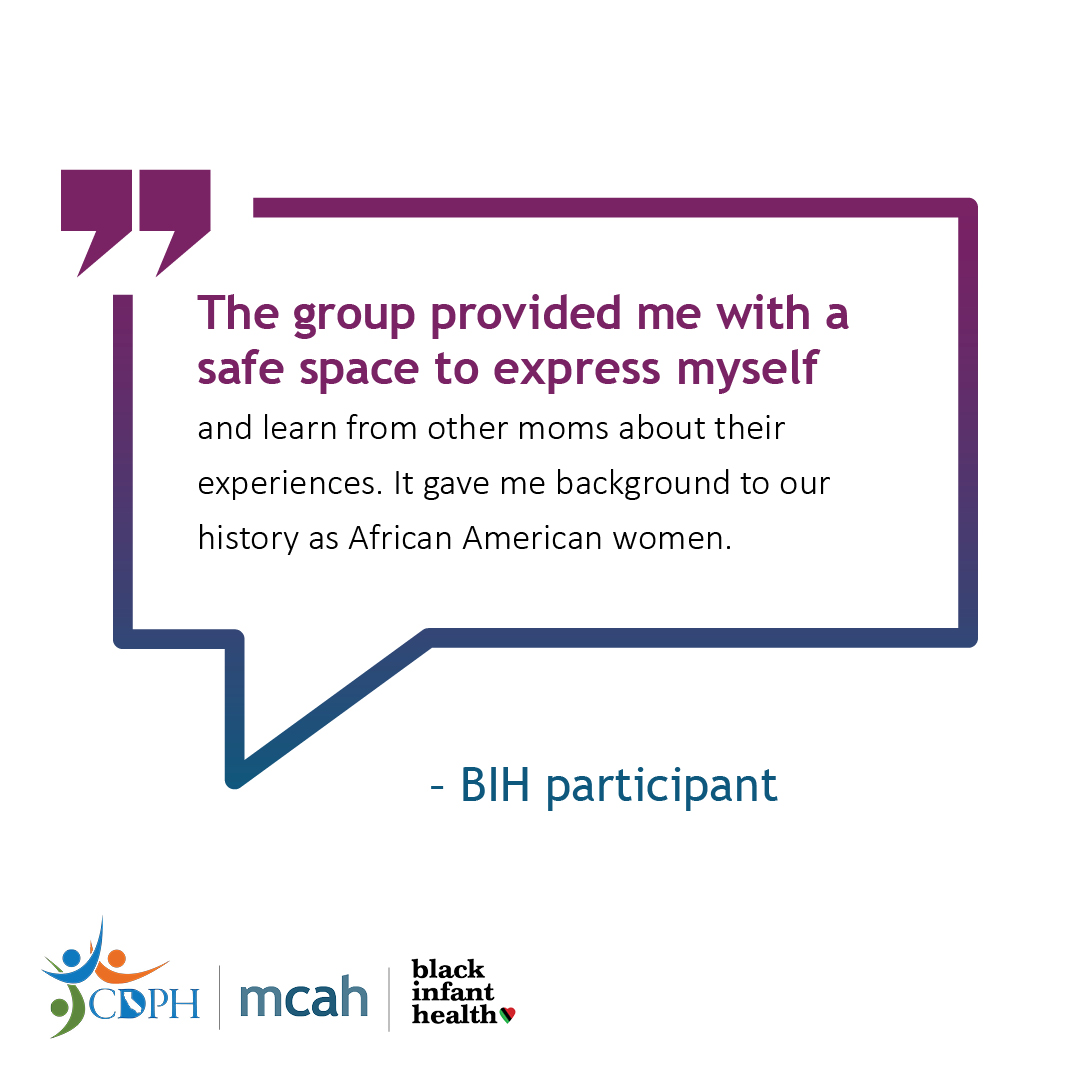 BIH participant quoting 'The group provided me with a safe space to express myself'
