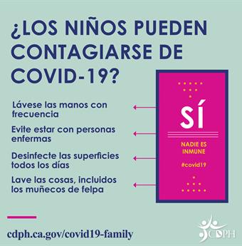 Los niños pueden contagiarse de COVID-19