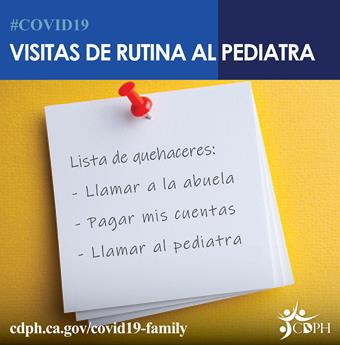 routine pediatric visit in spanish with to do list
