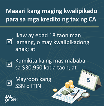 In Tagalog: You may be eligible for tax credits this tax season