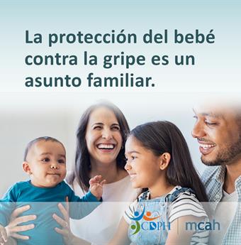 La protección del bebé contra la gripe es un asunto familiar.