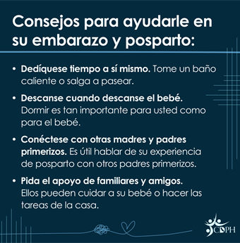 In spanish: Tips to support your pregnant and postpartum journey