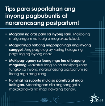In tagalog: Tips to support your pregnant and postpartum journey