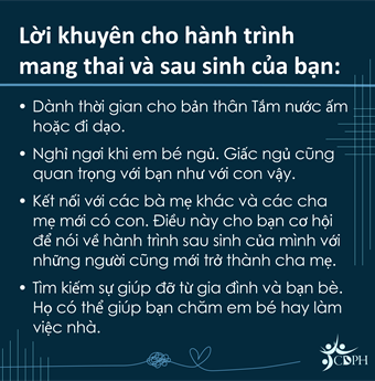 In vietnamese: Tips to support your pregnant and postpartum journey
