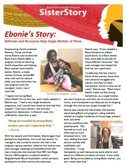 Ebonie's story in print format