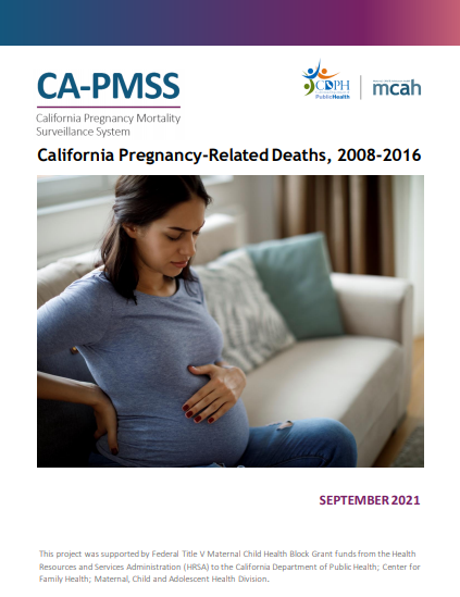 CA-PMSS Pregnancy-Related Deaths 2008-2016