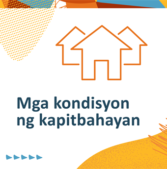 In Tagalog: neighborhood conditions