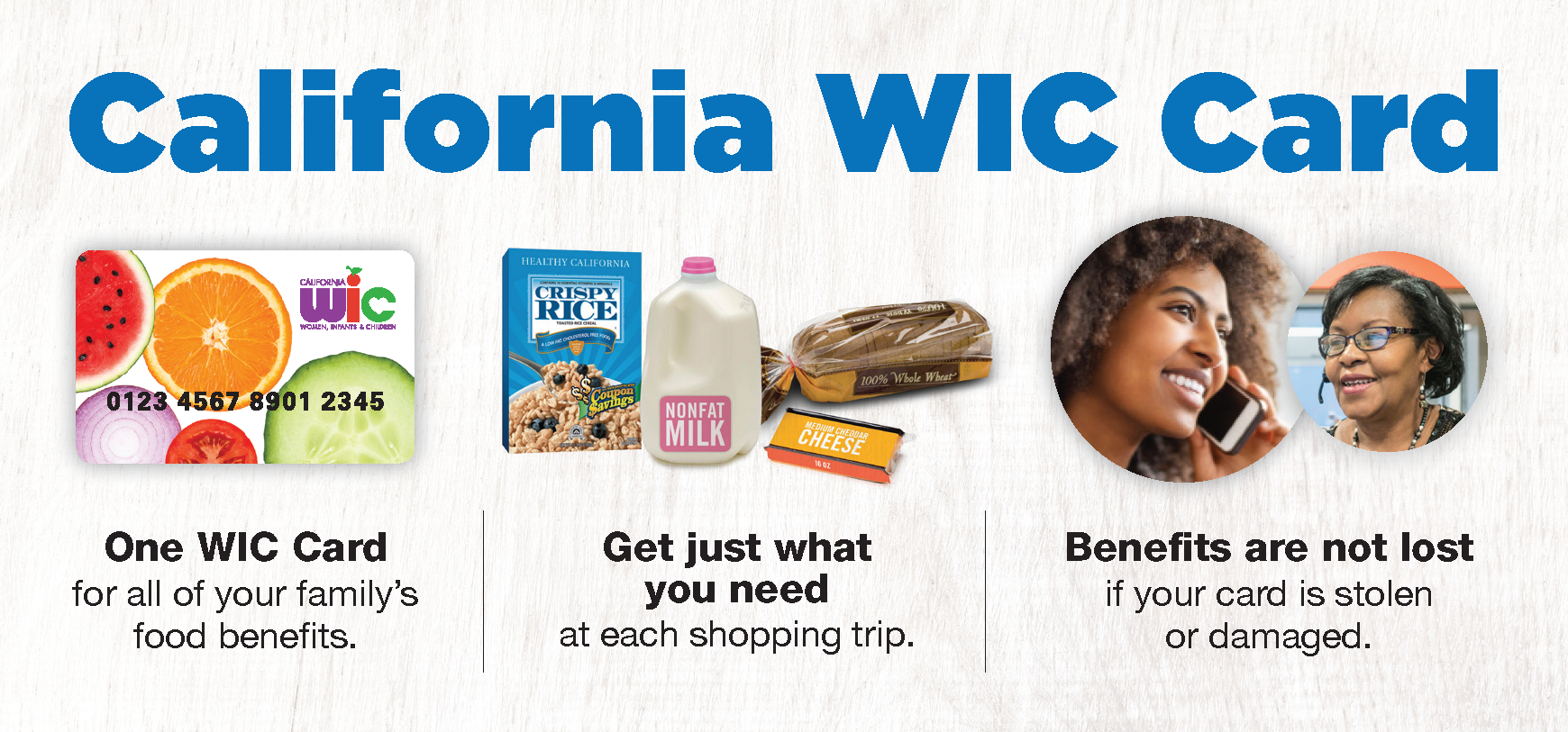 CA WIC Card benefits