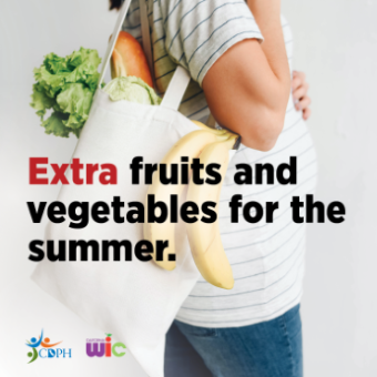 Extra fruits and vegetables for the summer