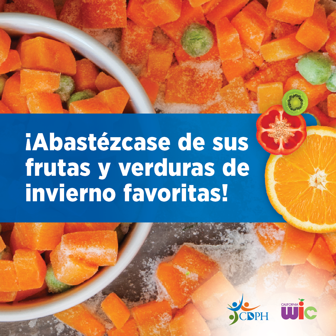 ¡Abastézcase de sus frutas y verduras de invierno favoritas! Sliced veggies.