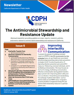 Antimicrobial Stewardship and Resistance Newsletter​​ Issue 6