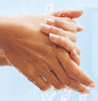 Handwashing under water