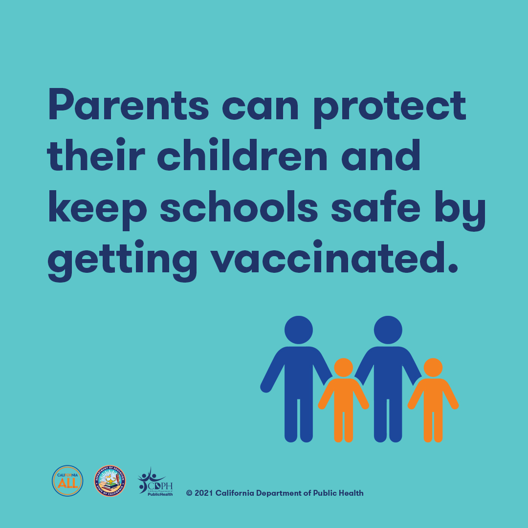 Parents can protect their children and keep schools safe by getting vaccinated.