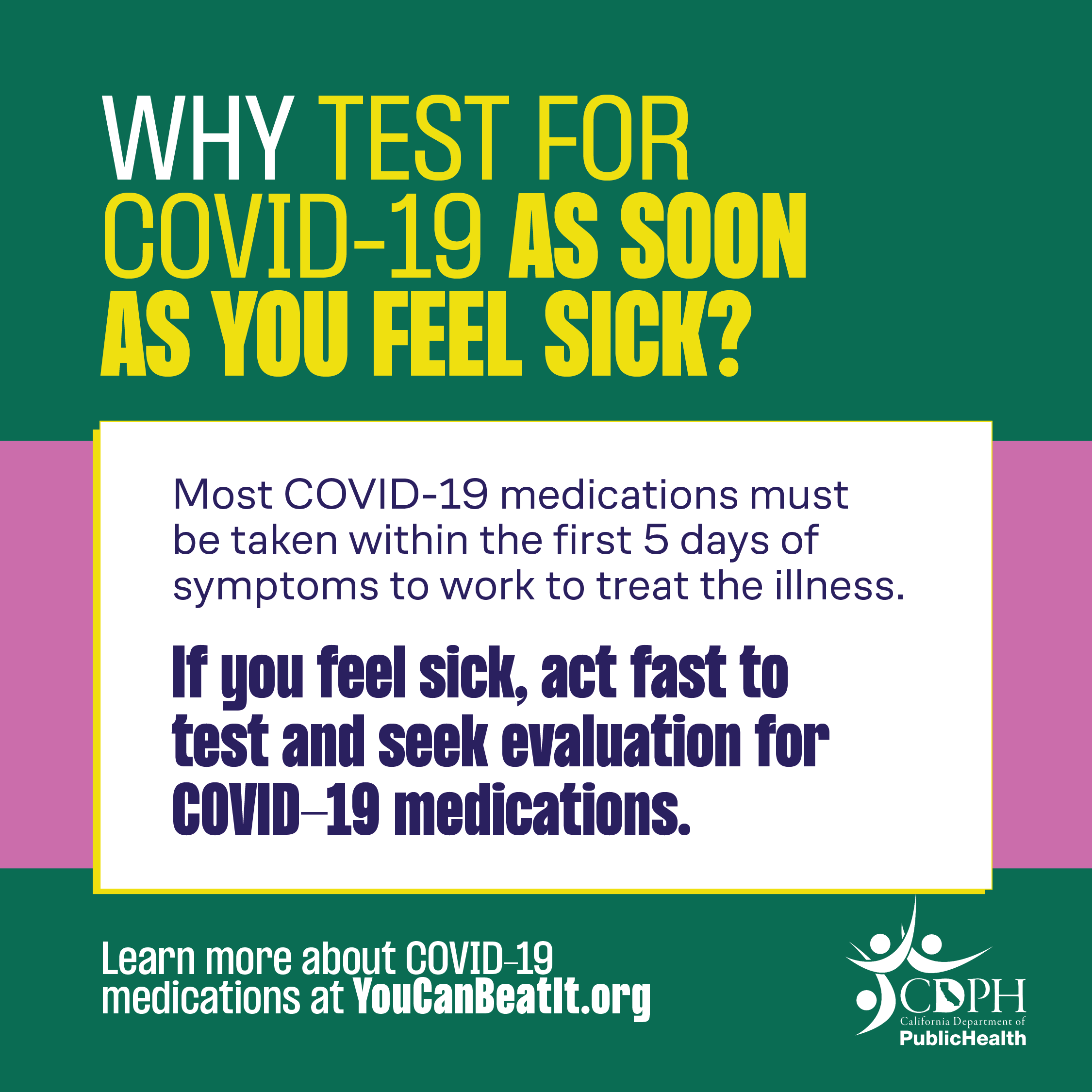 Why Test for COVID-19 As Soon As You Feel Sick Graphic