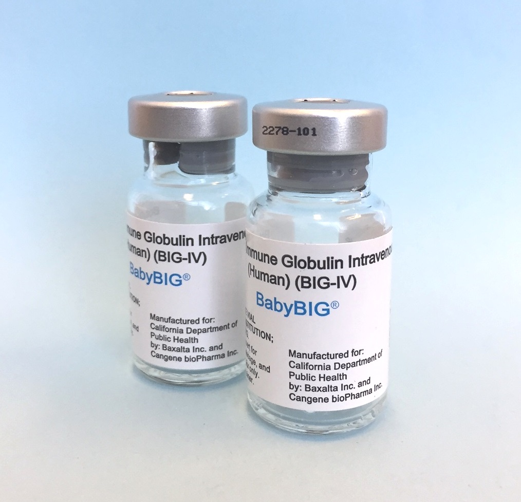 Two vials of BabyBIG®
