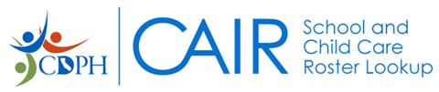CAIR School and Child Care Roster Lookup banner