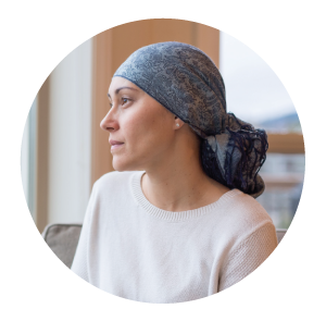 Person wearing head scarf