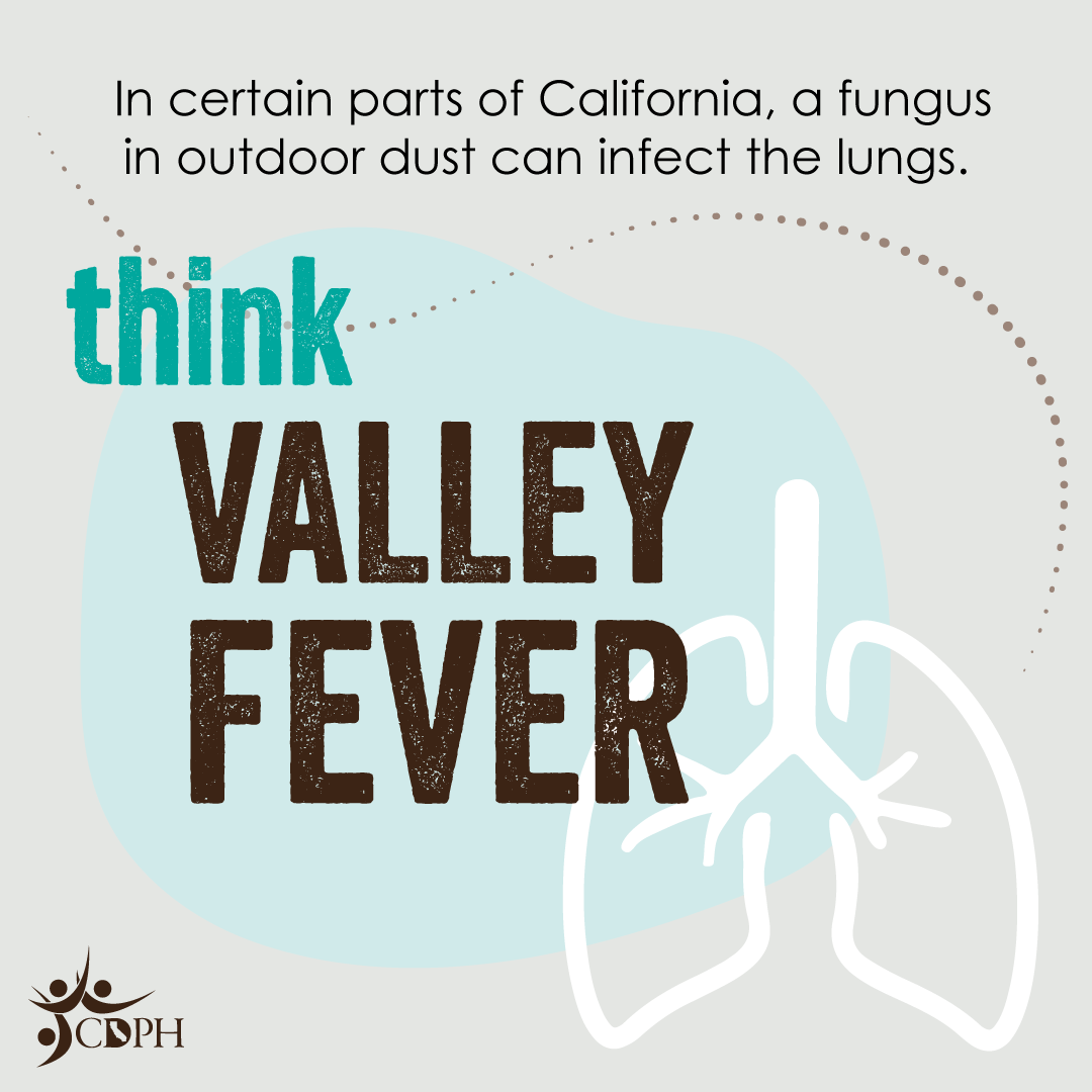 In certain parts of California, a fungus in outdoor dust can infect the lungs. Think Valley Fever.