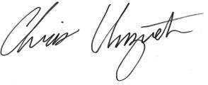 Electronic signature of Chris Unzueta