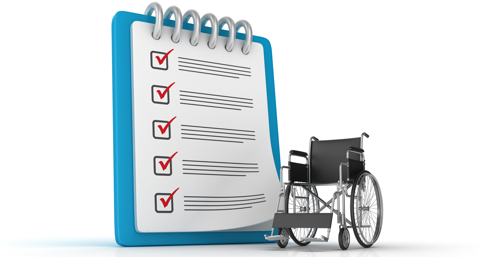 Wheelchair with checklist