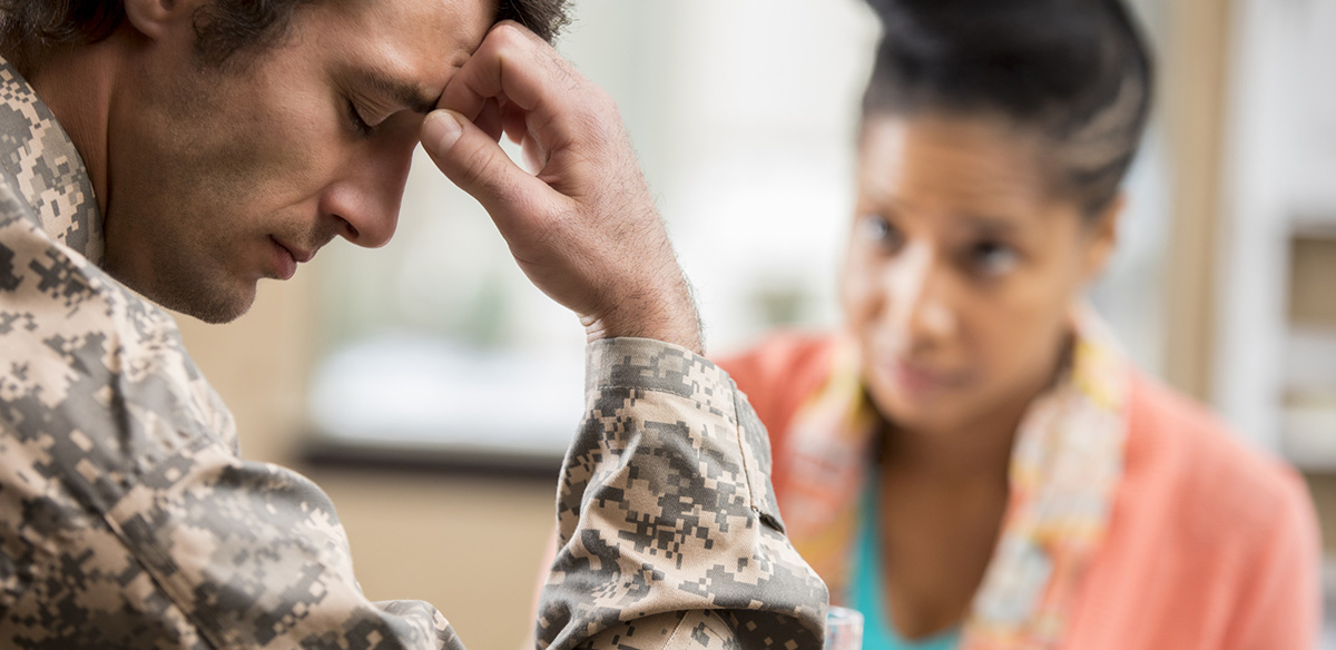 Doctor with Soldier with PTSD
