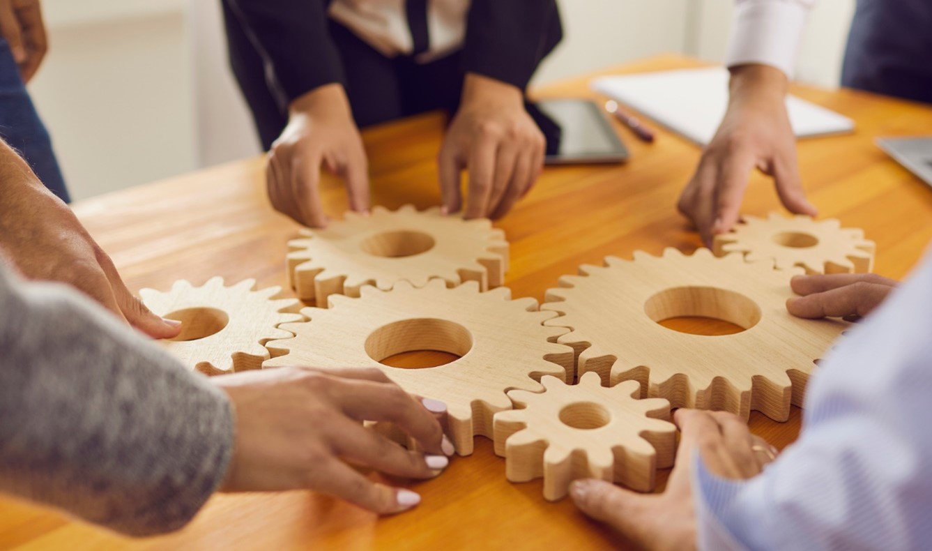 Image of gears and teamwork