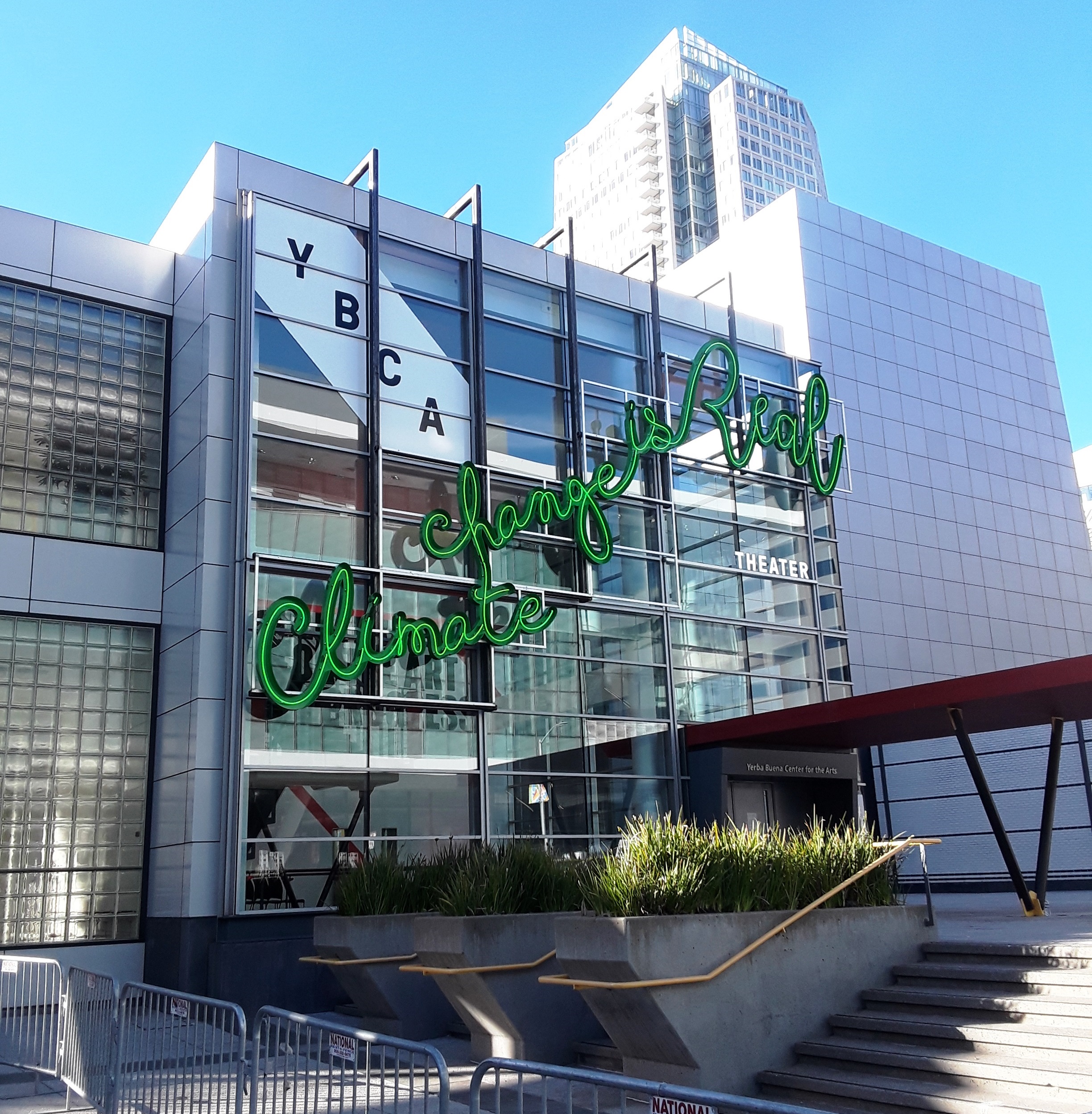 "Climate Change is Real" display for Global Climate Action Summit