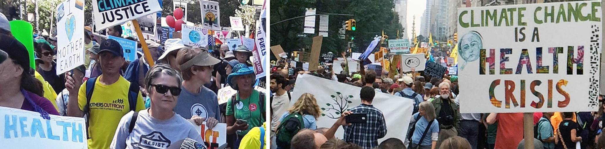 Climate demonstrations in SF and NY