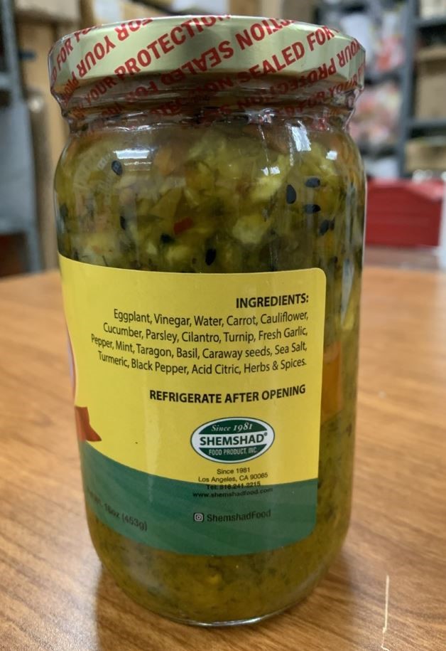 Pickled HaftBijar (Back)