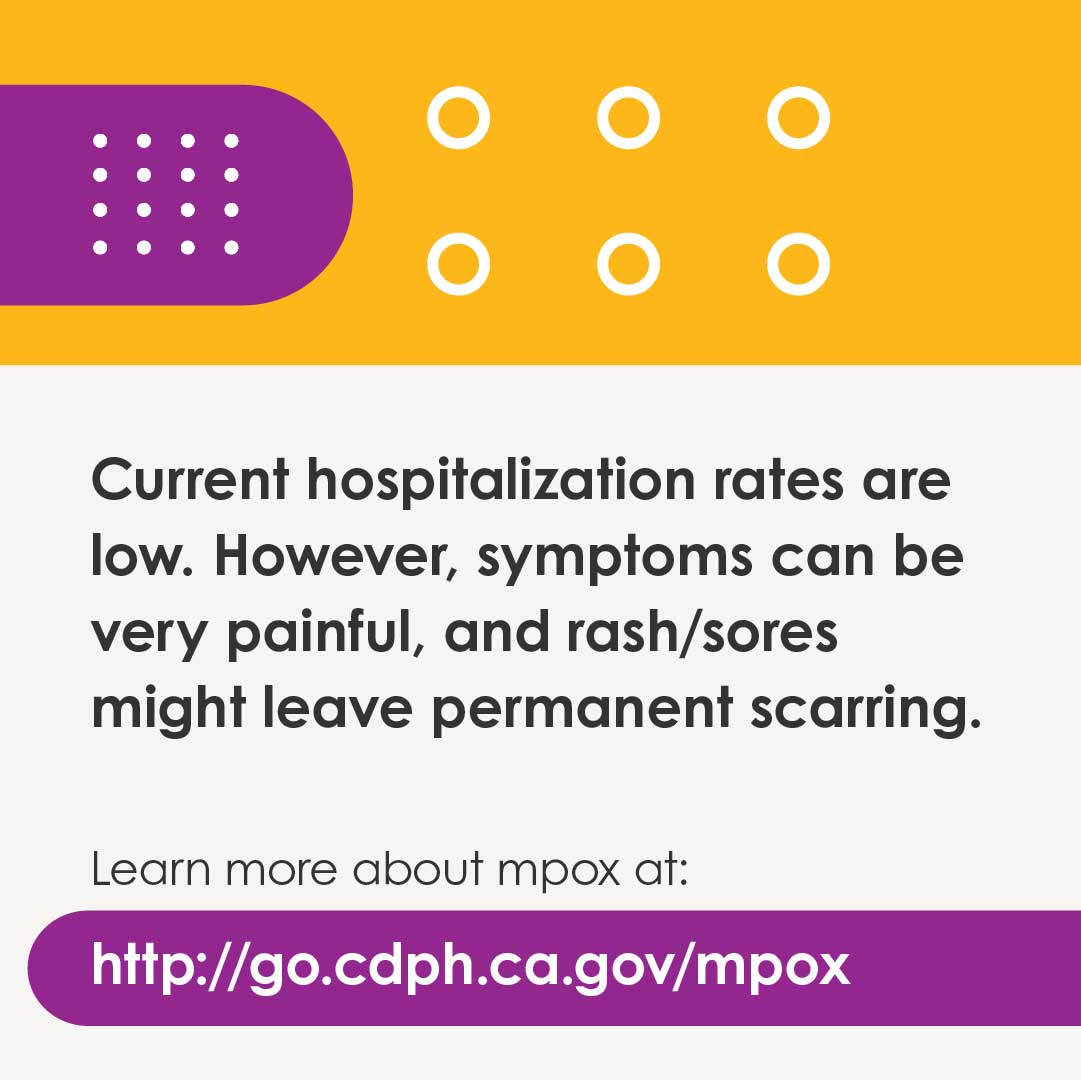 Current hospitalization rates are low. Howerever, symptoms can be vary painful, and rash/sores might leave permanent scarring.