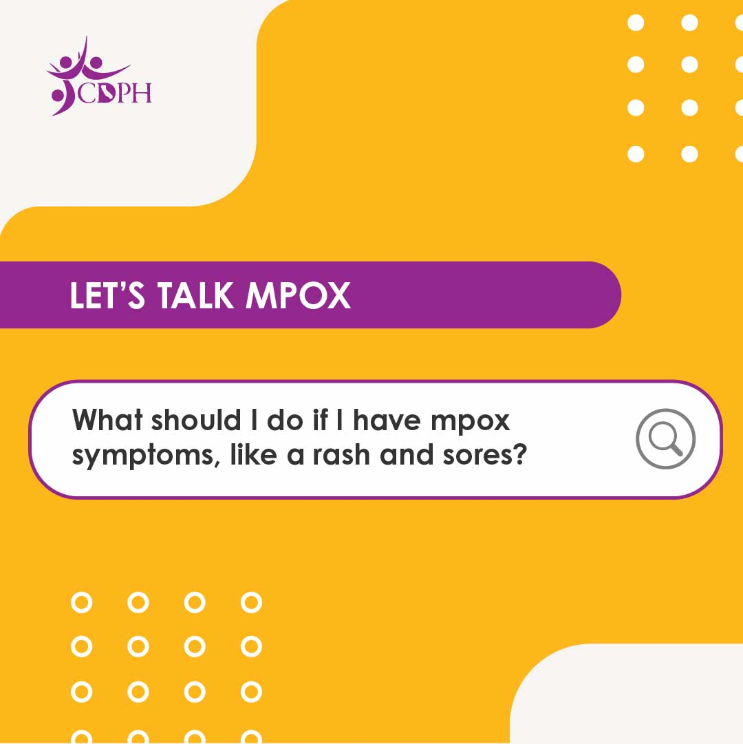 What should I do if I have monkeypox symptoms, like a rash and sores?