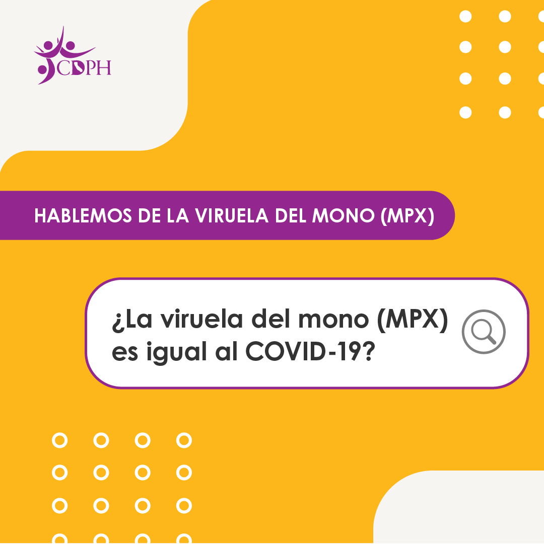 ¿La viruela del mono (MPX) es igual al COVID-19? 