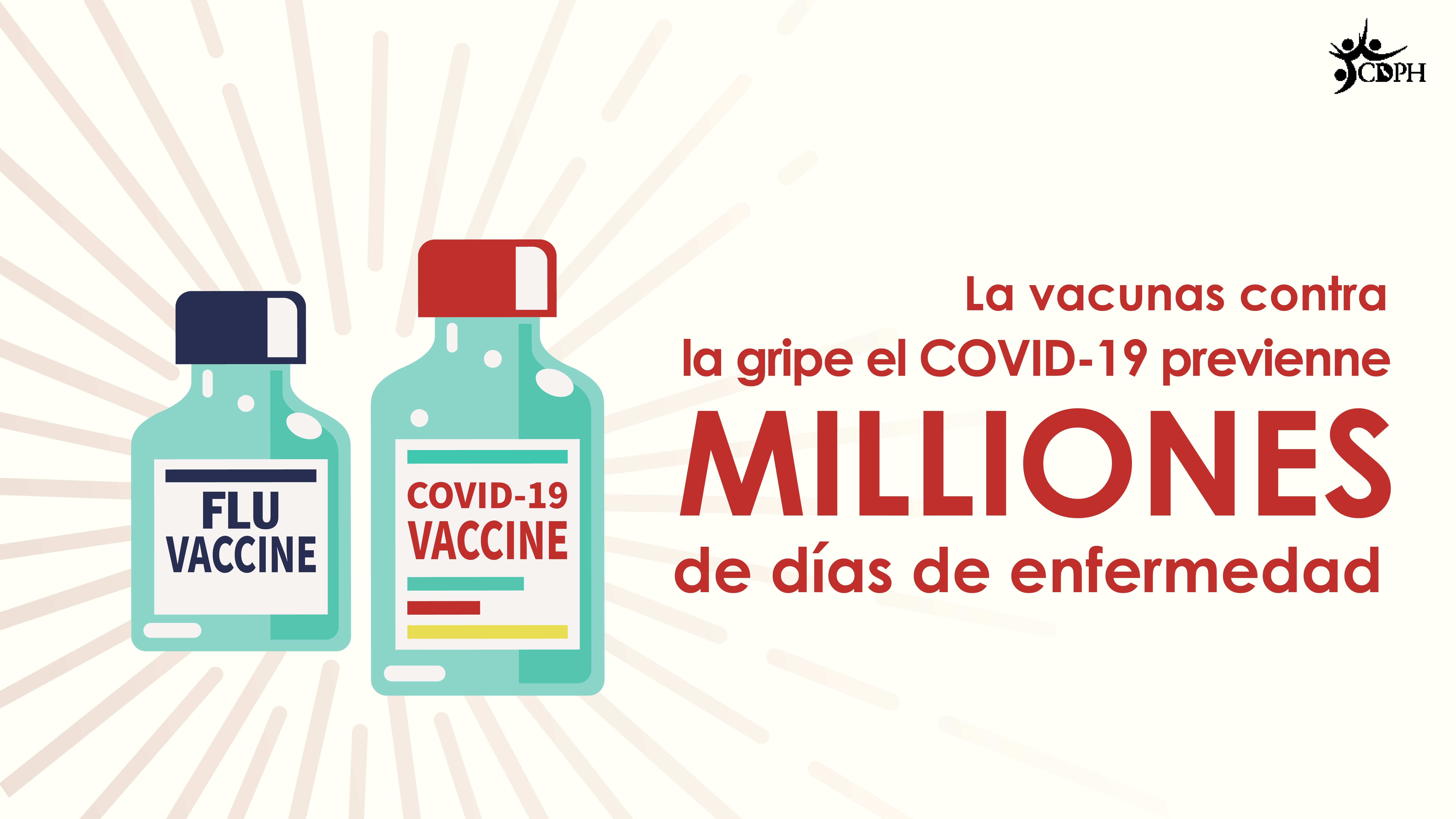 Las vacunas contra la gripe y el covid-19 previenen millones de días de enfermedad