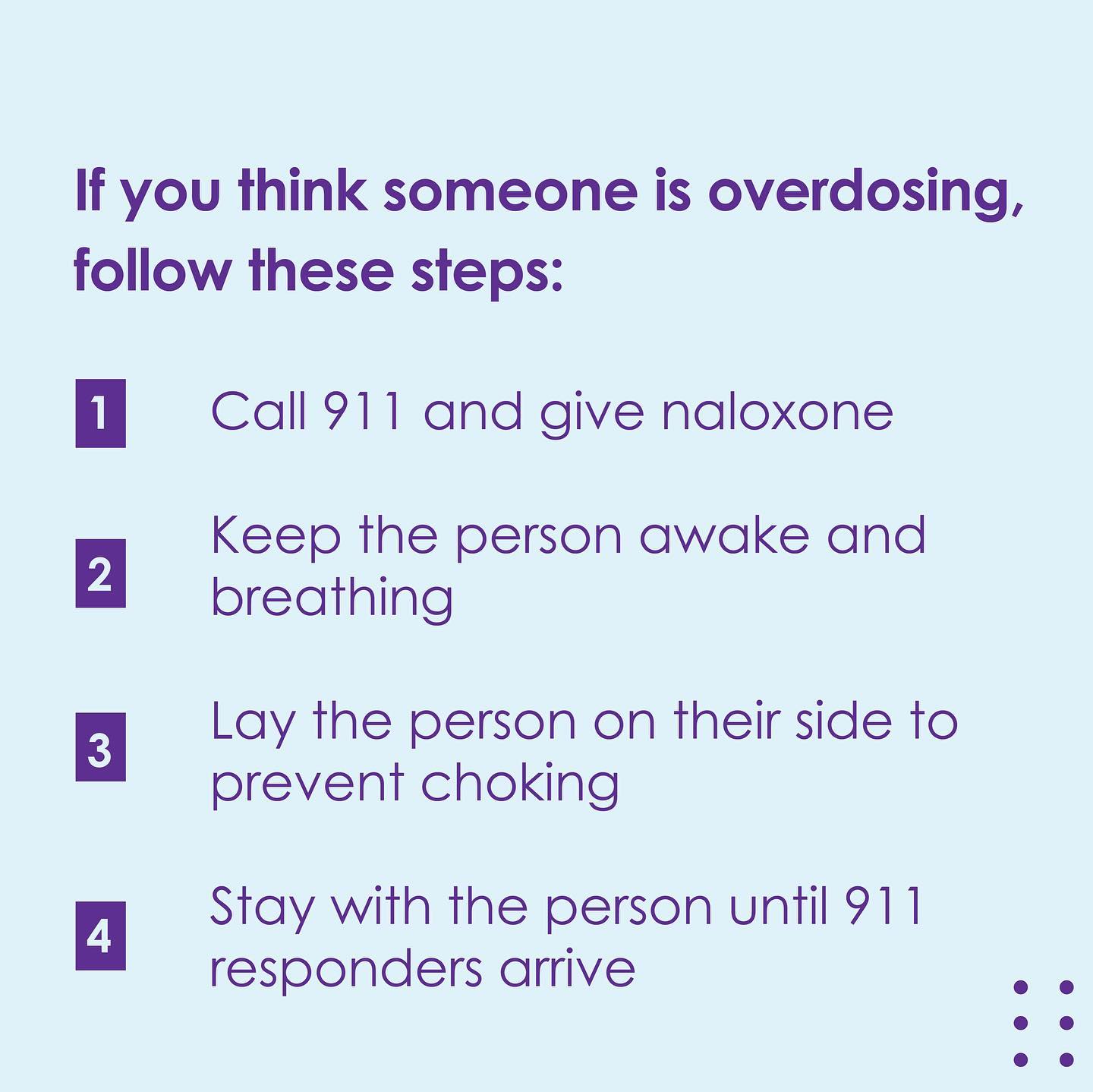 Social Media picture: Four steps to follow if you think someone is overdosing