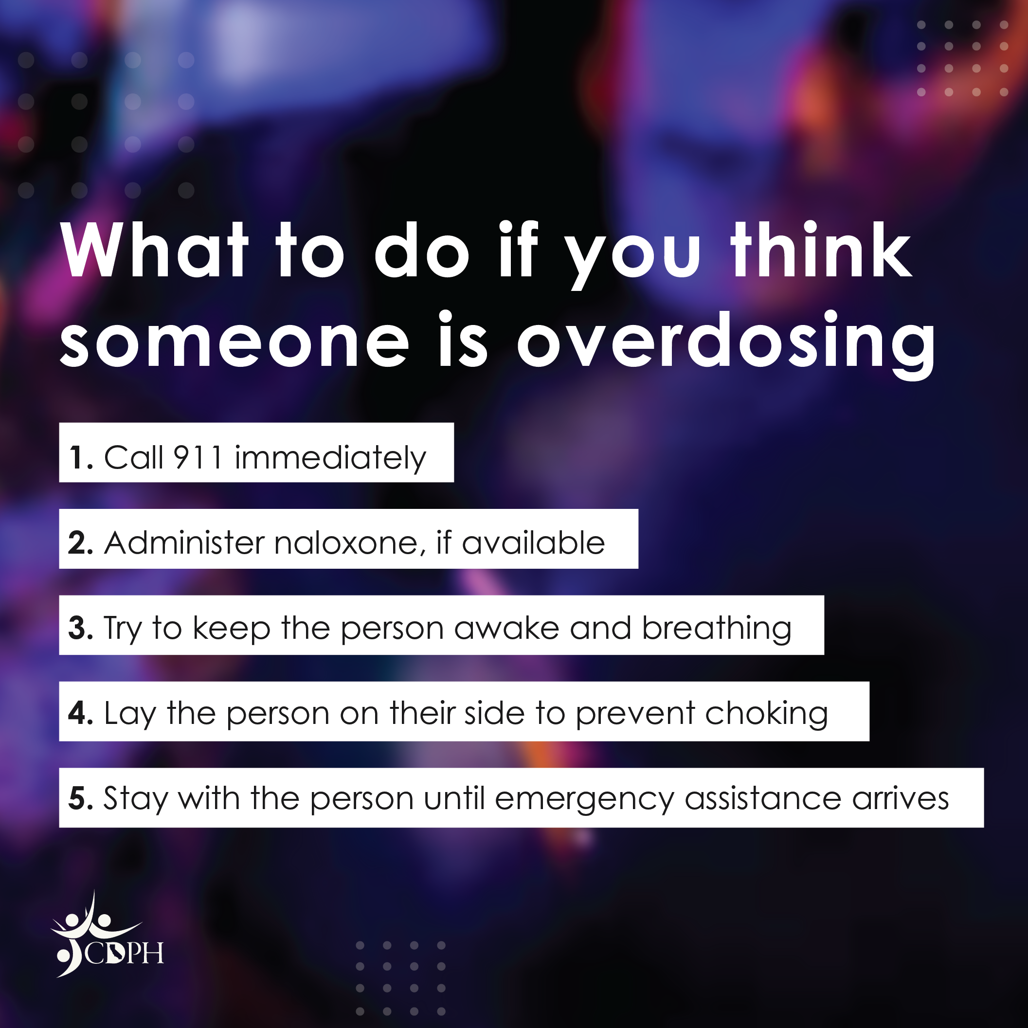 What to do if you think someone is overdosing
