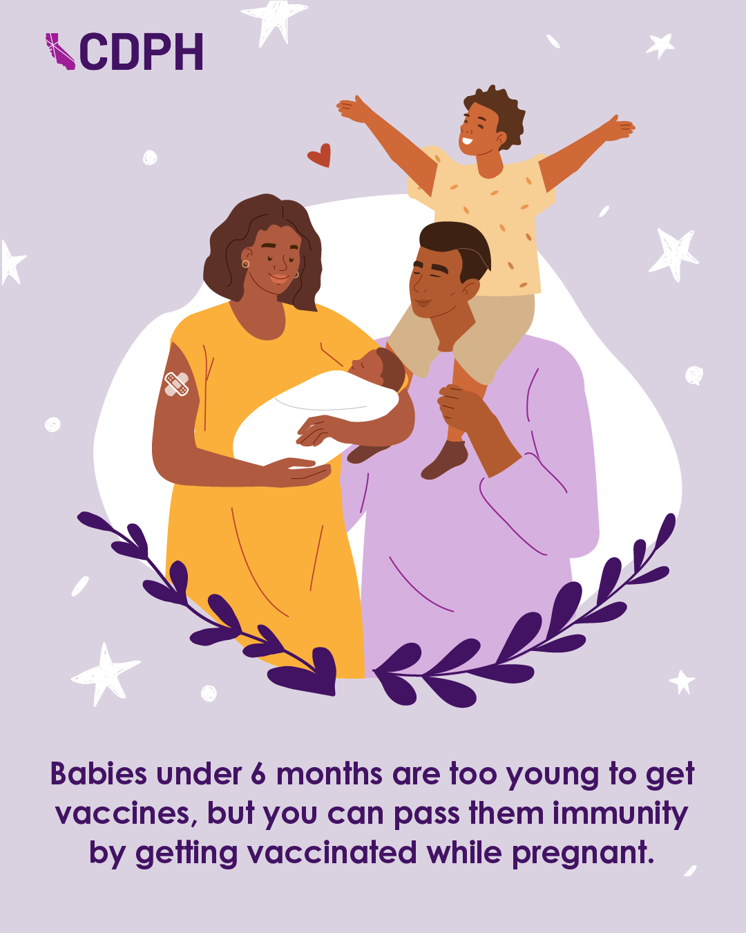 Babies under 6 months old are too young to get flu and COVID-19 vaccines, but you can pass them immunity by getting vaccinated.