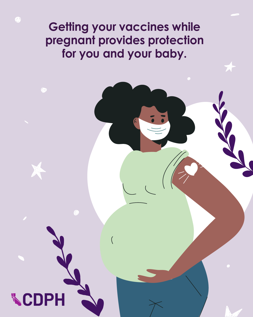 Getting your vaccines while pregnant provides protection for you and your baby