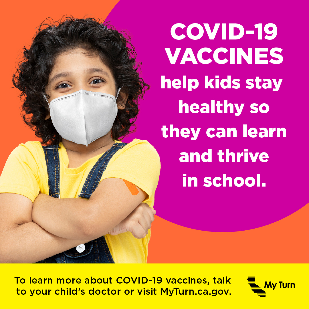COVID-19 Vaccines help kids stay healthy so they can learn and thrive in school